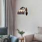 Frendorf | Halbkreisbogen Wand Sconce Licht Vintage Buntglas 1 Licht Wandbeleuchtung