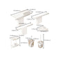 Frendorf | Modernes Weißes Badezimmerzubehörset Edelstahl Bad Hardware Set