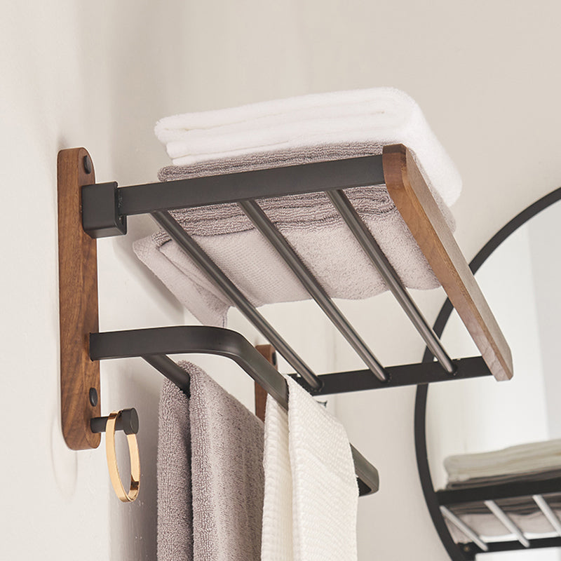 Frendorf | Modernes Badezimmerzubehör-Set Aluminium & Holz Badbeschläge Set