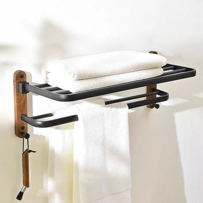 Frendorf | Modernes Badezimmerzubehör-Set Aluminium & Holz Badbeschläge Set