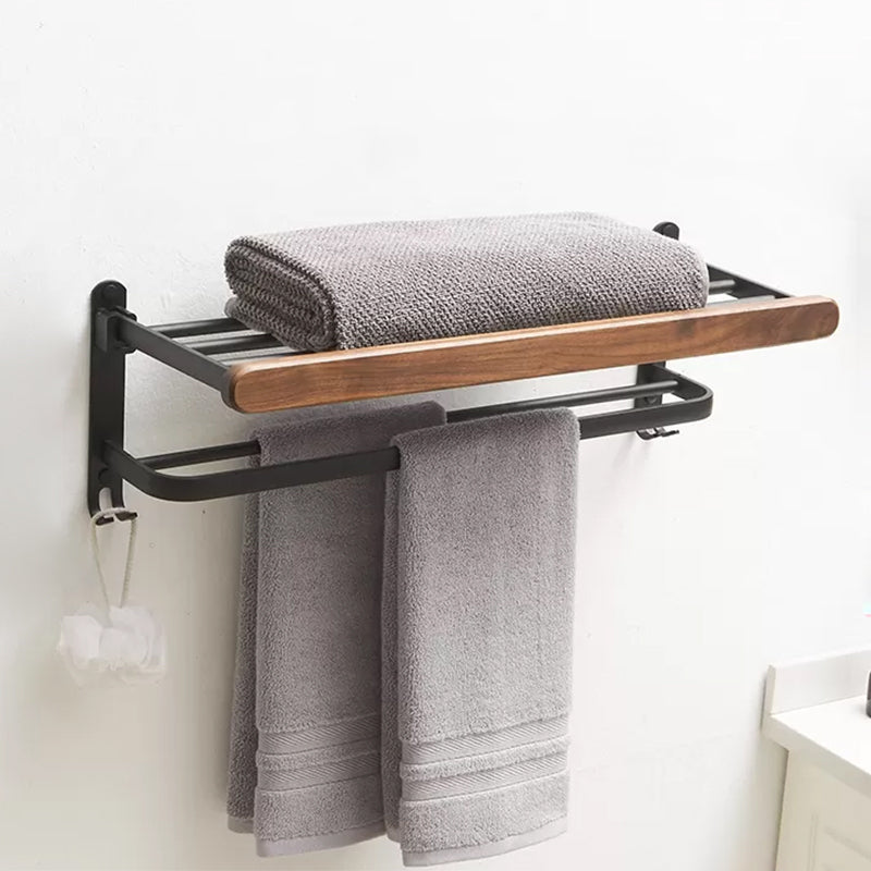 Frendorf | Modernes Badezimmerzubehör-Set Aluminium & Holz Badbeschläge Set