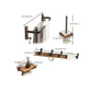 Frendorf | Modernes Badezimmerzubehör-Set Aluminium & Holz Badbeschläge Set