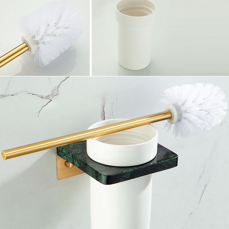 Frendorf | Golden Bath Hardware Set Messing & Marmor Badezimmer Zubehör Set