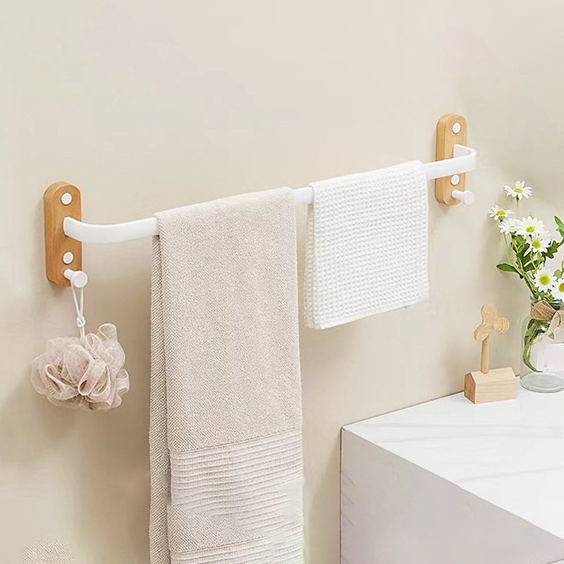 Frendorf | Weißes Badezimmer Set Massivholz & Aluminium Badezimmerzubehör einzeln oder als Set
