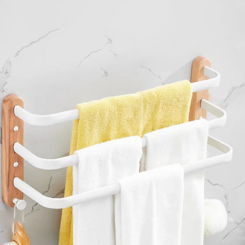 Frendorf | Weißes Badezimmer Set Massivholz & Aluminium Badezimmerzubehör einzeln oder als Set