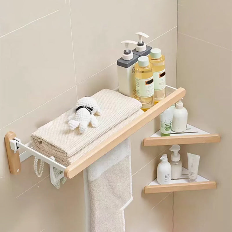 Frendorf | Weißes Badezimmer Set Massivholz & Aluminium Badezimmerzubehör einzeln oder als Set