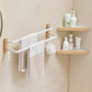 Frendorf | Weißes Badezimmer Set Massivholz & Aluminium Badezimmerzubehör einzeln oder als Set