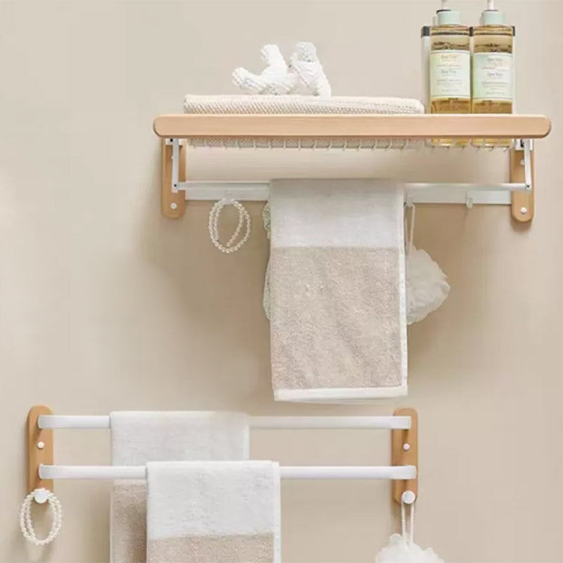 Frendorf | Weißes Badezimmer Set Massivholz & Aluminium Badezimmerzubehör einzeln oder als Set