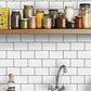Frendorf | Mosaikfliesen zum Abziehen und Aufkleben Moderne Stil Tapete mit quadratischer Form