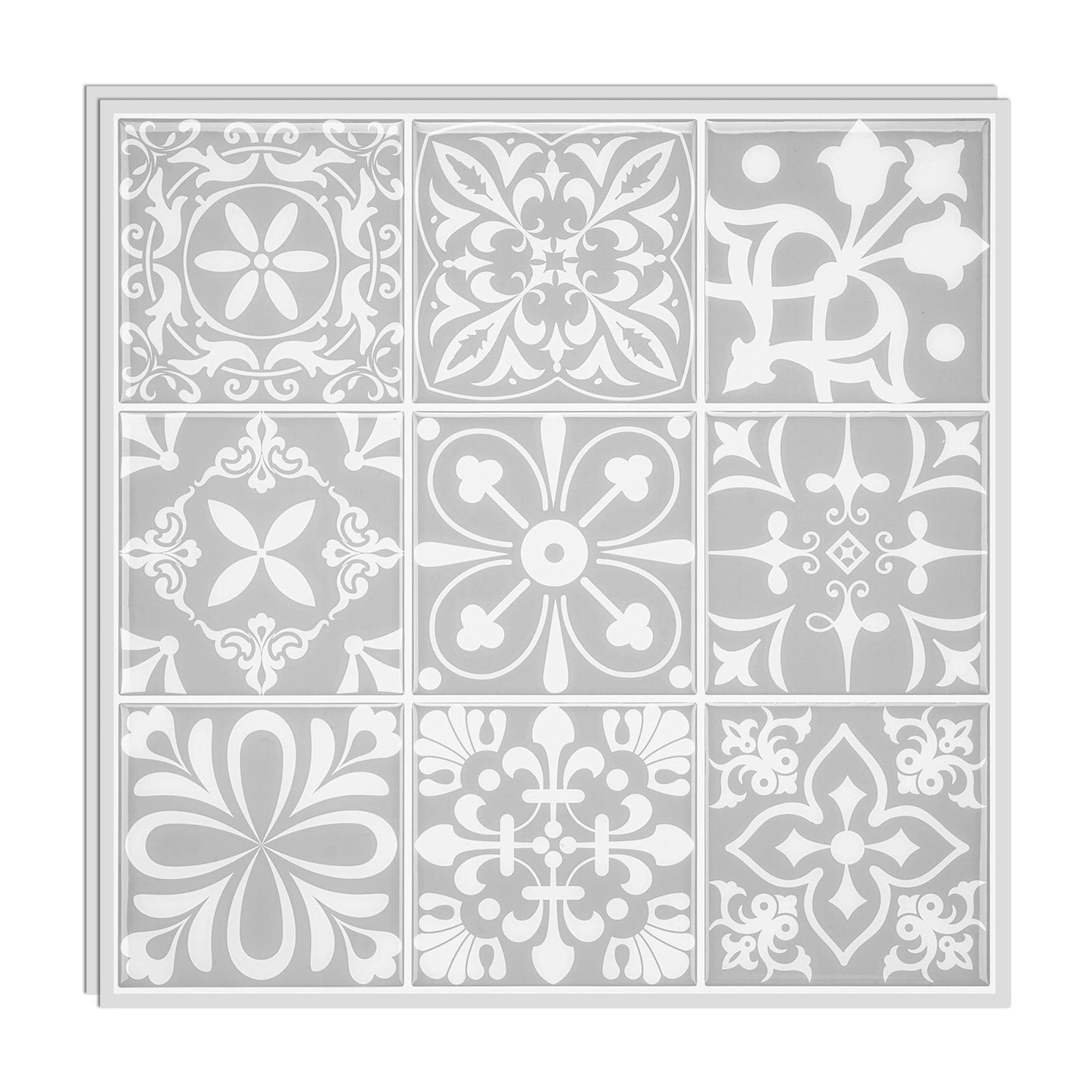 Frendorf | Mosaikfliesen zum Abziehen und Aufkleben Moderne Stil Tapete mit quadratischer Form