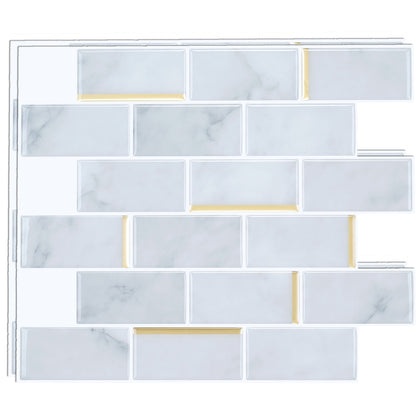 Frendorf | Mosaikfliesen zum Abziehen und Aufkleben Moderne Stil Tapete mit quadratischer Form
