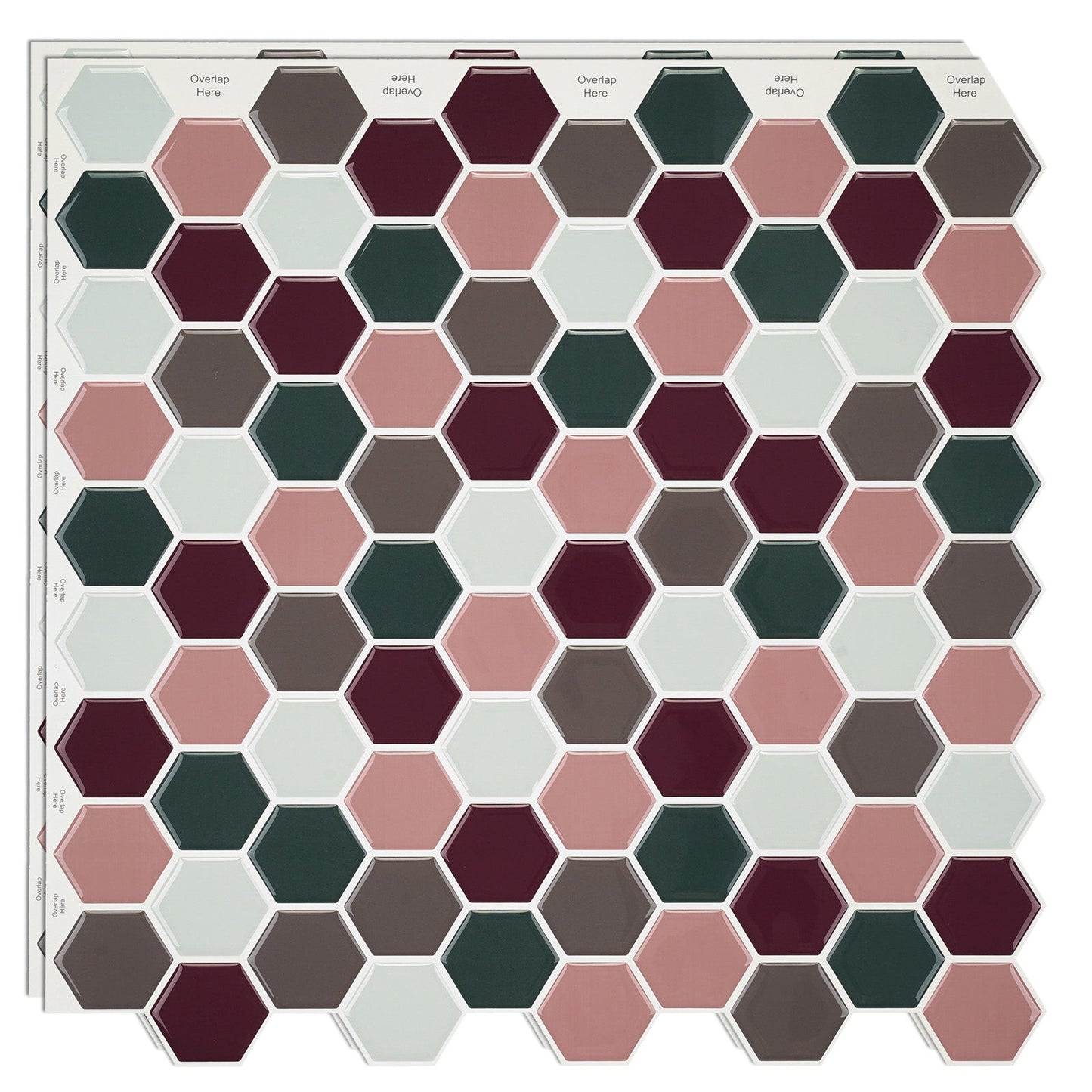 Frendorf | Mosaikfliesen zum Abziehen und Aufkleben Moderne Stil Tapete mit quadratischer Form
