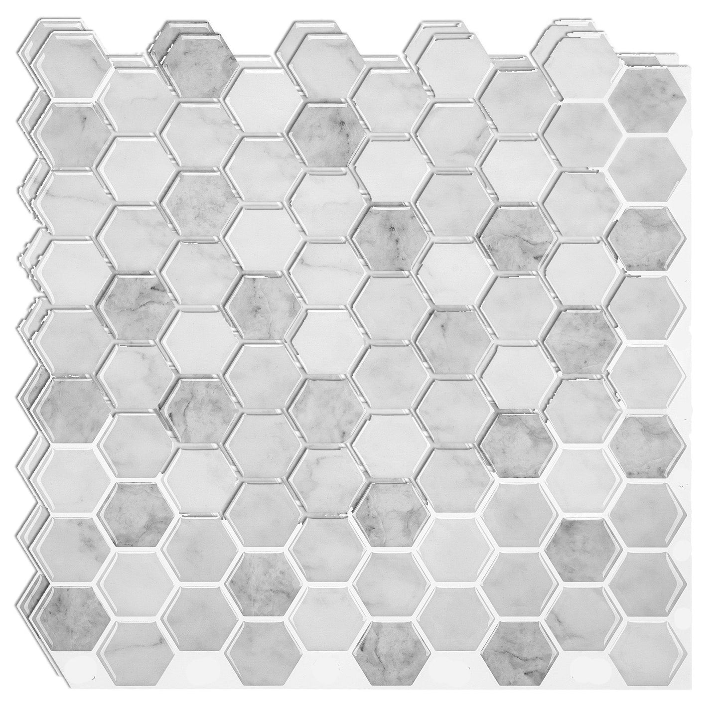 Frendorf | Mosaikfliesen zum Abziehen und Aufkleben Moderne Stil Tapete mit quadratischer Form