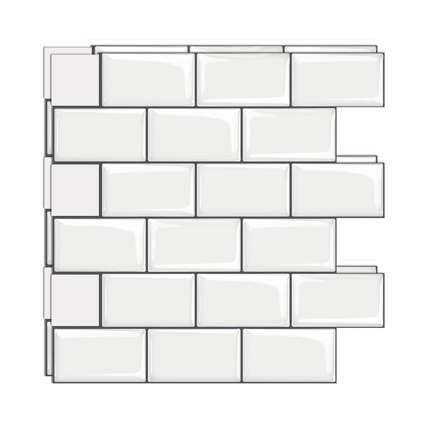 Frendorf | Mosaikfliesen zum Abziehen und Aufkleben Moderne Stil Tapete mit quadratischer Form