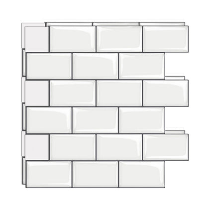 Frendorf | Mosaikfliesen zum Abziehen und Aufkleben Moderne Stil Tapete mit quadratischer Form