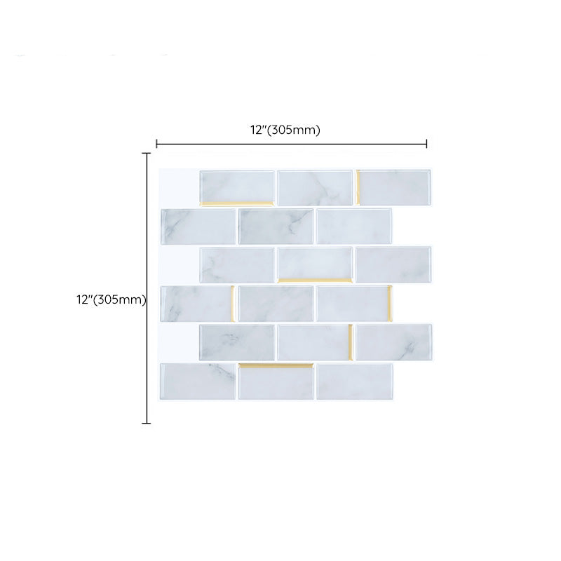 Frendorf | Mosaikfliesen zum Abziehen und Aufkleben Moderne Stil Tapete mit quadratischer Form