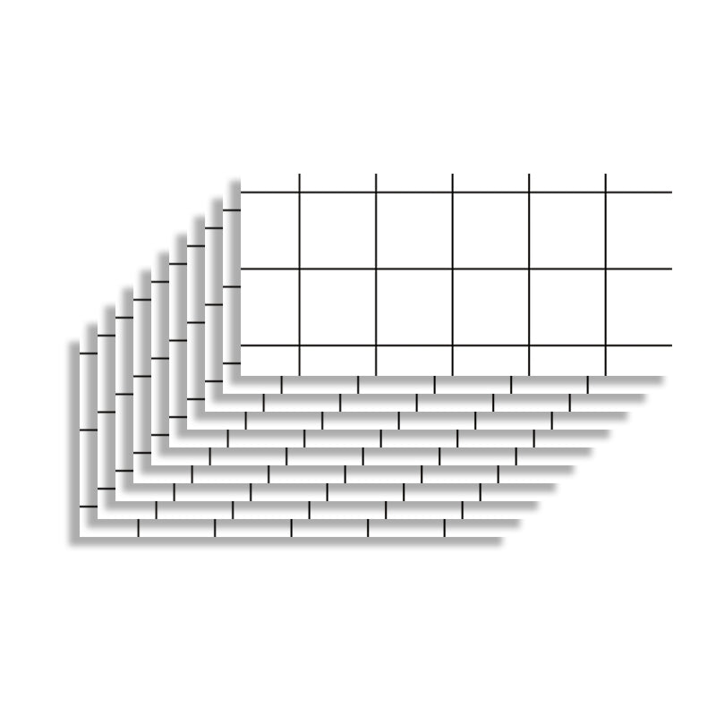 Frendorf | 10er Pack 12" X 23" PVC rechteckige Peel & Stick Feldfliese Küche und Badezimmer Rückenverkleidung