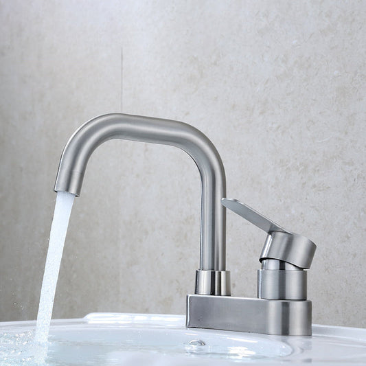 Frendorf | 304 Edelstahl Zentrum Wasserhahn Badezimmer Einhand heiß und kalt Waschbecken Wasserhahn