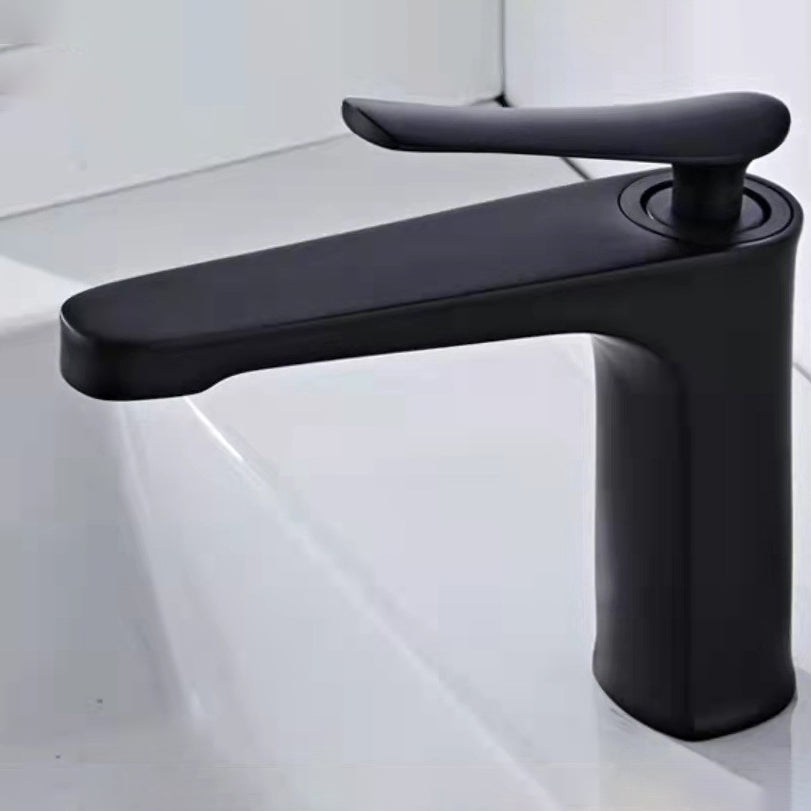 Frendorf | 1 Griff Vollkupfer Badezimmer Waschbecken Wasserhahn Nordic Modern Vanity Wasserhahn mit Abfluss