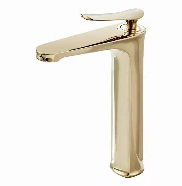 Frendorf | 1 Griff Vollkupfer Badezimmer Waschbecken Wasserhahn Nordic Modern Vanity Wasserhahn mit Abfluss