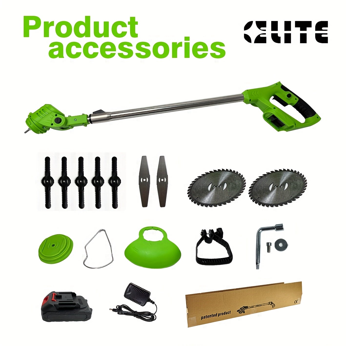 Frendorf | Tragbare Lithium-Drahtlose Elektrorasenmäher – Verstellbar & Wiederaufladbar