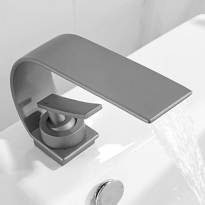 Frendorf | Wasserfallauslauf Weit verbreiteter Waschbeckenarmatur Moderne Metall Weit verbreiteter Spülbeckenarmatur