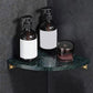 Frendorf | 2-teiliges Marmor-Badregal Messing Badezimmer Zubehör Set in Weiß/Grün