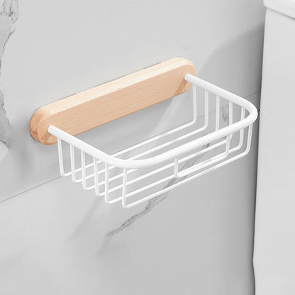 Frendorf | Weißes 7-teiliges Badaccessoire-Set Holz- und Metall-Badset