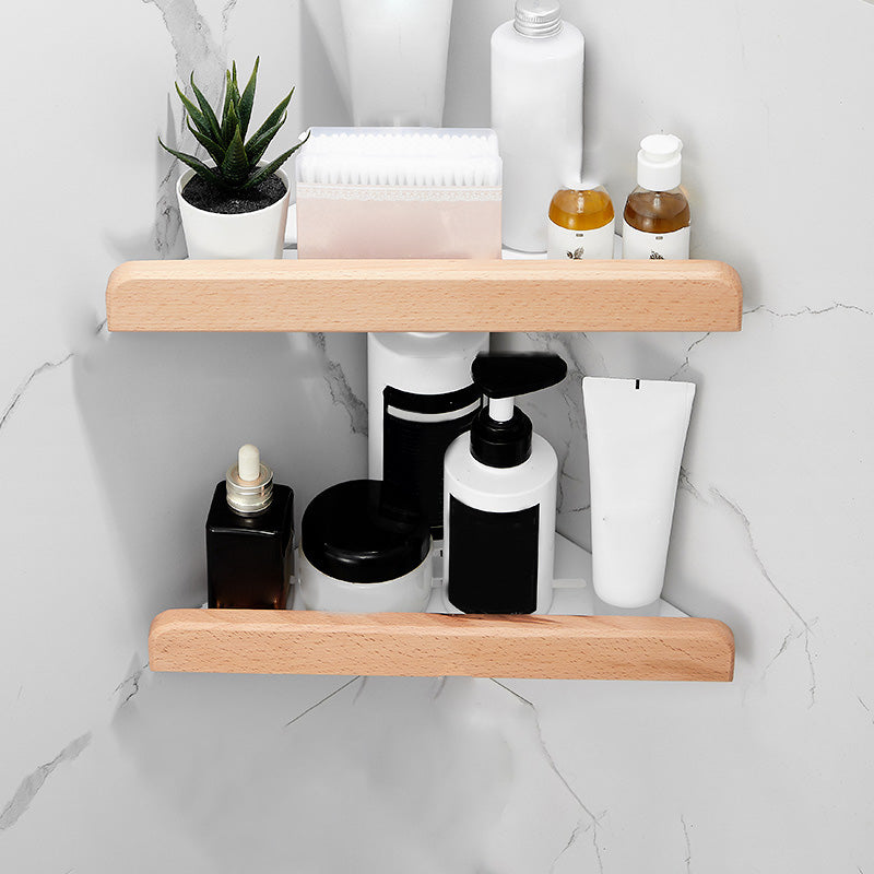 Frendorf | Weißes 7-teiliges Badaccessoire-Set Holz- und Metall-Badset