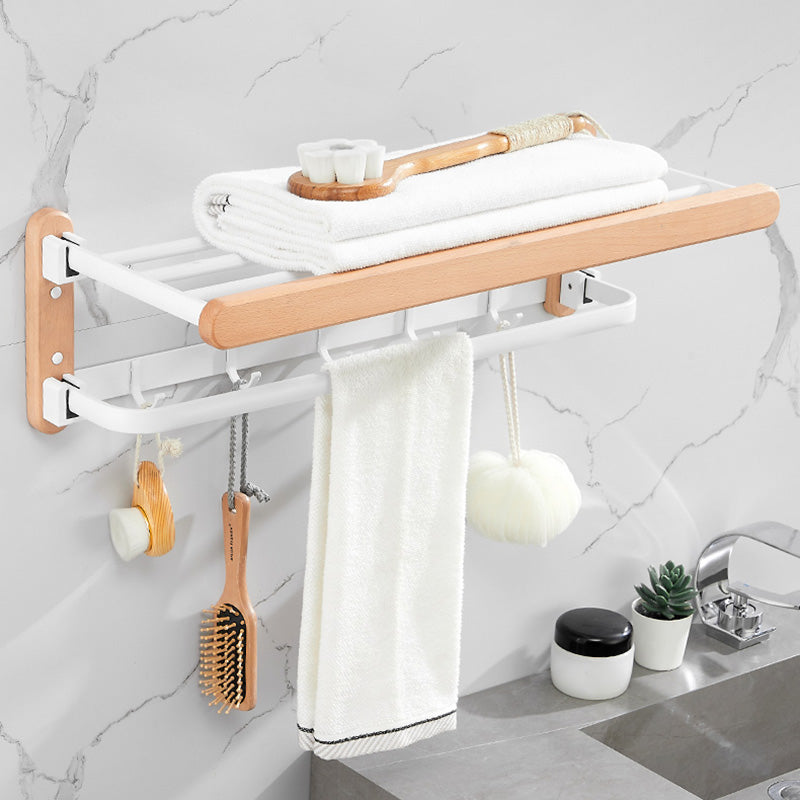 Frendorf | Weißes 7-teiliges Badaccessoire-Set Holz- und Metall-Badset