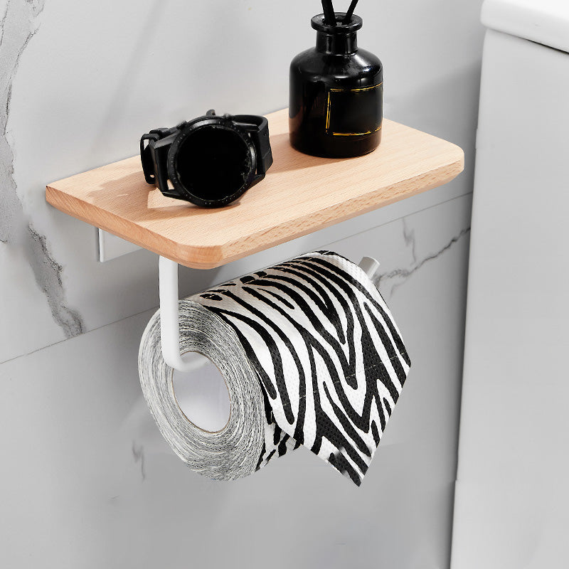 Frendorf | Weißes 7-teiliges Badaccessoire-Set Holz- und Metall-Badset