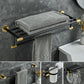 Frendorf | 5-teiliges modernes Badezimmerzubehör Set aus schwarzem Messing Badezimmerhardware