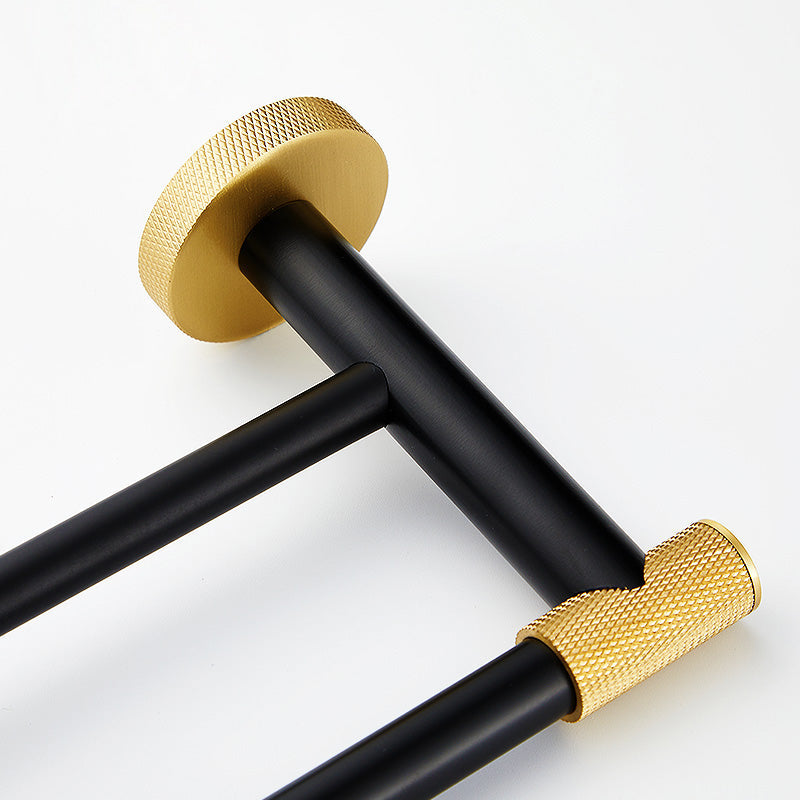 Frendorf | 5-teiliges modernes Badezimmerzubehör Set aus schwarzem Messing Badezimmerhardware