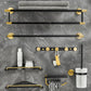 Frendorf | 5-teiliges modernes Badezimmerzubehör Set aus schwarzem Messing Badezimmerhardware