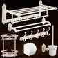 Frendorf | Traditionelles Badzubehör Set Weiß Badezimmeraccessoires Hardware Set