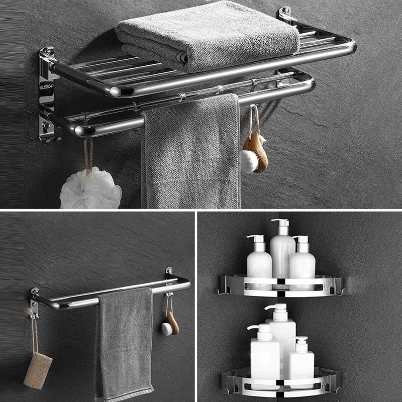 Frendorf | Modernes Badezimmer-Zubehörset Silber Badezimmerzubehör Hardware-Set