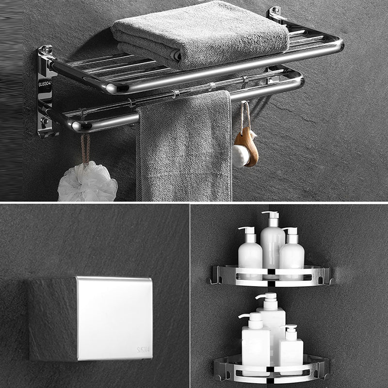 Frendorf | Modernes Badezimmer-Zubehörset Silber Badezimmerzubehör Hardware-Set