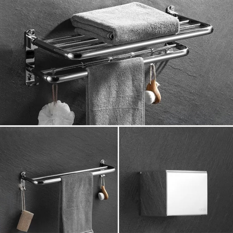 Frendorf | Modernes Badezimmer-Zubehörset Silber Badezimmerzubehör Hardware-Set