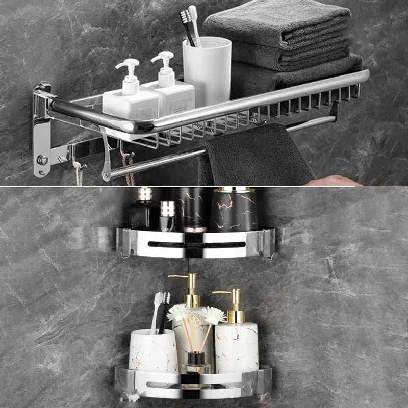 Frendorf | Modernes Badezimmer-Zubehörset Silber Badezimmerzubehör Hardware-Set