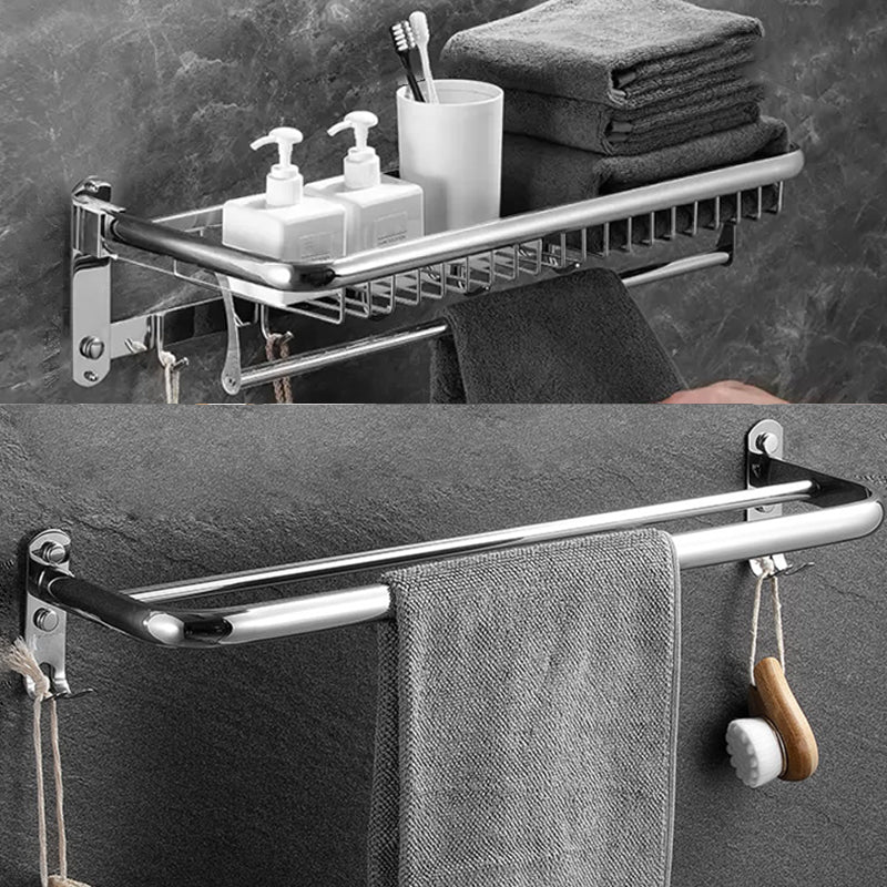Frendorf | Modernes Badezimmer-Zubehörset Silber Badezimmerzubehör Hardware-Set