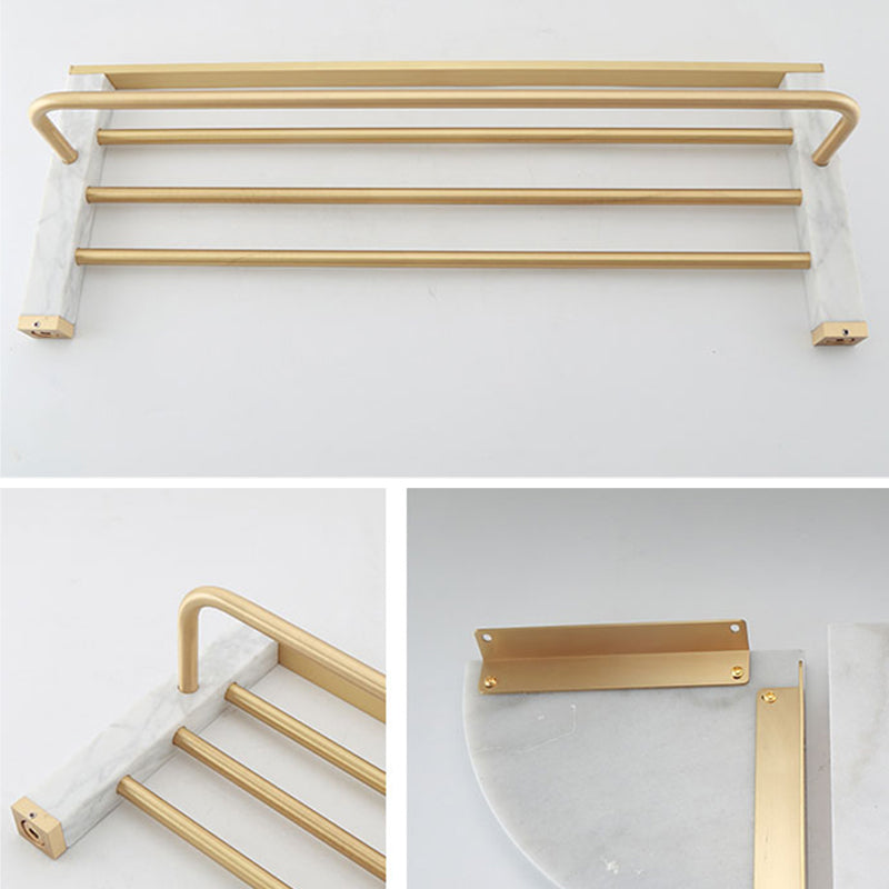 Frendorf | Poliertes Messing Badezimmerzubehör Set Marmor Badezimmerhardware