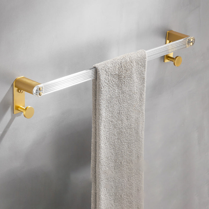 Frendorf | Badezimmer Zubehör Set in Gold Metall und Acryl Badzubehör Set