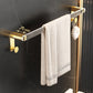 Frendorf | Badezimmer Zubehör Set in Gold Metall und Acryl Badzubehör Set