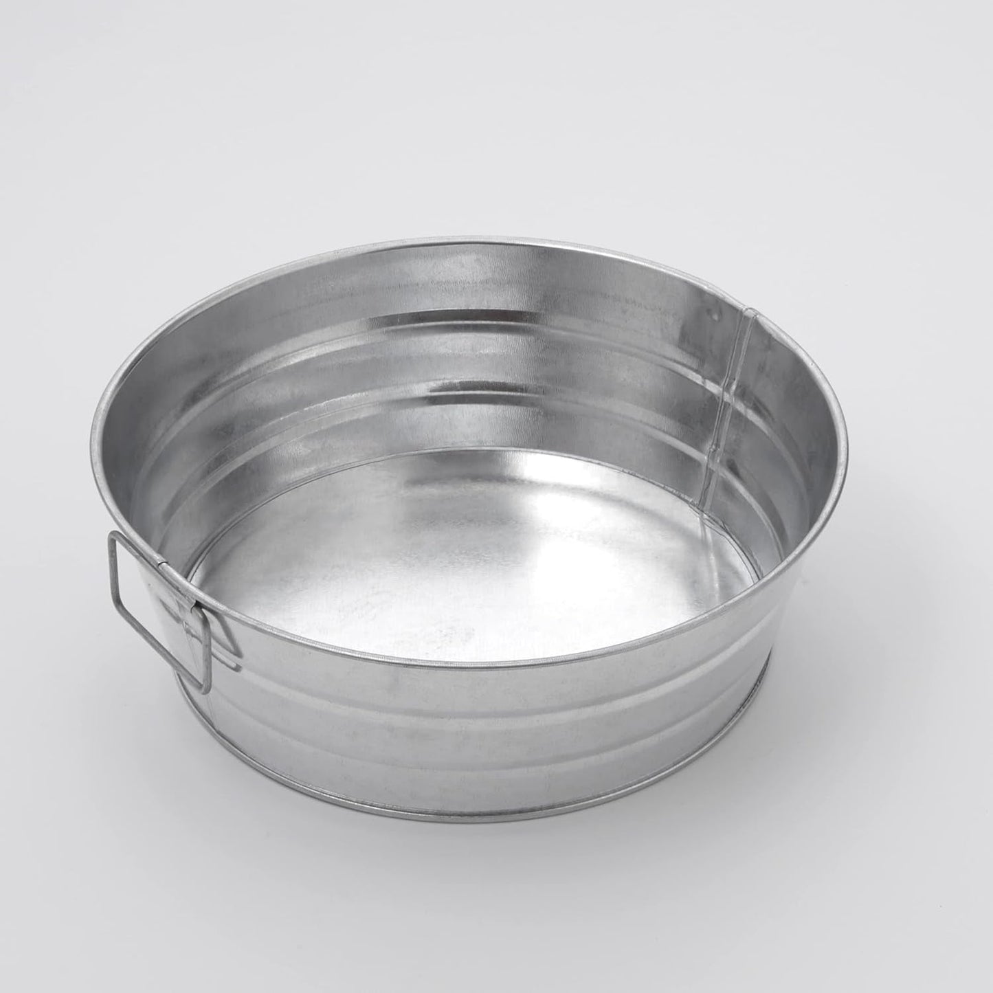 Frendorf | American Metalcraft MTUB69 Natur galvanisierter Stahl ovales Bad mit seitlichem Griff 8-5/8" L X 5-1/2" B X 2-1/2" H 32-Unzen, Silber