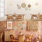 6 Stück hängende geflochtene Teller Wanddekoration Boho Strohrattan runde Korbdekorationen Quasten Blumenschale Kunst für Zuhause Schlafzimmer