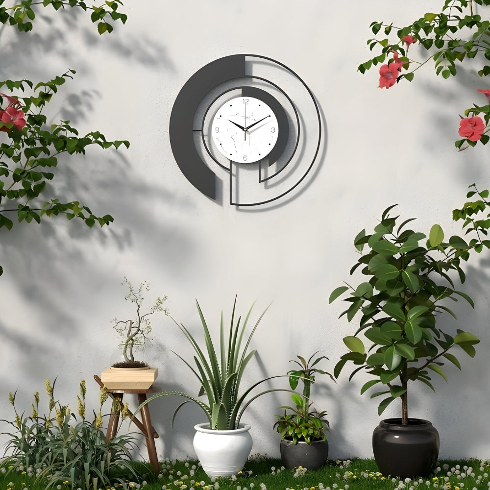Frendorf | SerenityTick – Leises geometrisches Wanduhr mit ruhigem Lauf für friedliche Räume
