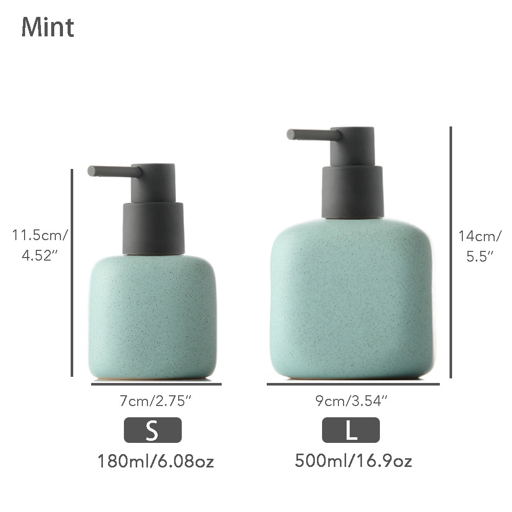Keramischer Seifenspender, Flüssigkeitsbadflasche, simples Design, nachfüllbare wiederverwendbare Lotionpumpe für Badezimmer Küche