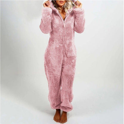 Frendorf | Plüsch-Fleece-Strampler, einteiliger Pyjama für Damen