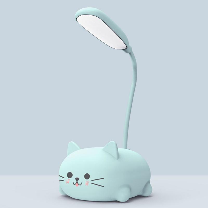 Frendorf | Mini Cartoon Cat LED Augenschutz Leselampe USB wiederaufladbare Schreibtischlampe