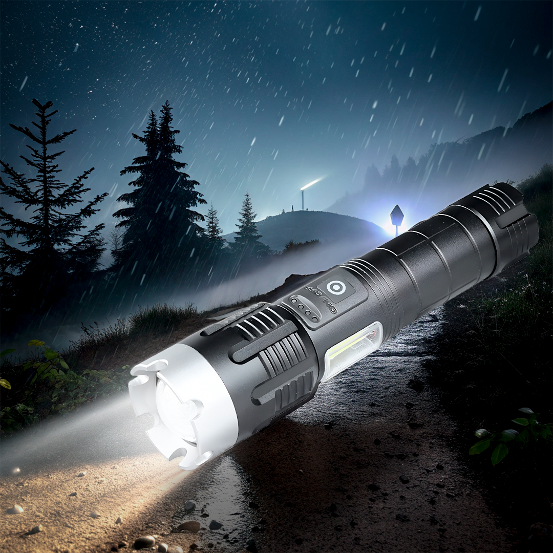 Frendorf | 100.000 Lumen Taktische Taschenlampe – Ultra-Hell & Wiederaufladbar